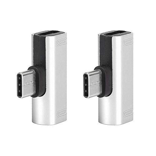 USB C Splitter 1 tot 2, 2Scs Typec Converter Dual 2-in-1 naar hoofdtelefoon en oplader adapter (Zilver), Aansluitingen & Adapter 4