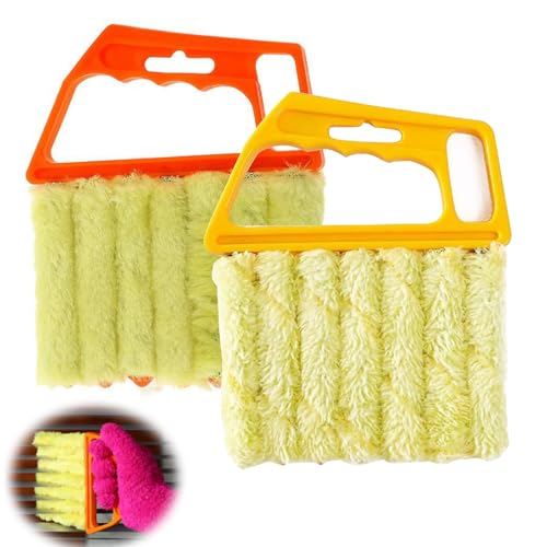 2 stuks Blinds Schoonmaakborstel, Louvre Cleaner, Raffstore Schoonmaakborstel, 7 Slat Blind Brush voor blinden, Window Brush, Airconditioning