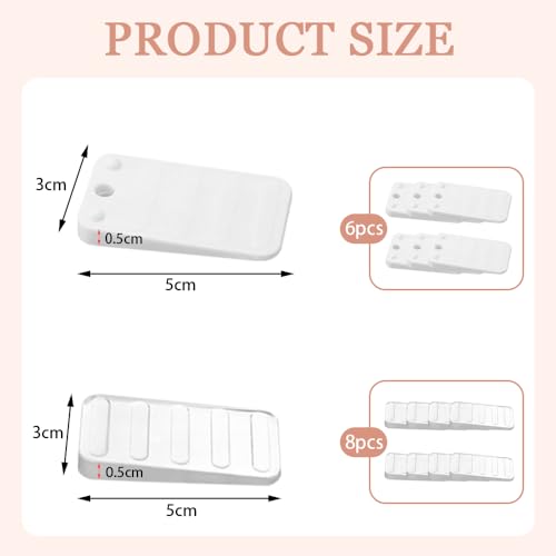 14 st Meubilair Verdieping Shims 50mm Plastic Duidelijke Tafel Shims Niveaus Flexibele Verstelbare Blokken Wedges voor Uneven Vloeren Desks Deuren Kasten Verdieping en bevestiging Wiebbly