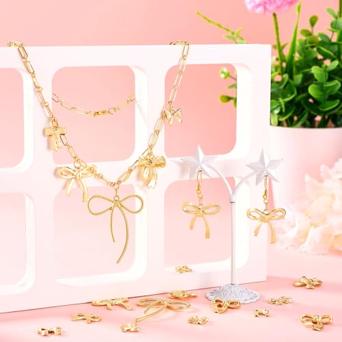 40 st Legering Bedels met gouden boog voor het maken van oorbellen, Kettingen, sieraden