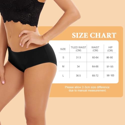Menstrueel slipje Absorberende Leakproof slipje voor zware bloeding 30 ml Katoen Menstrual slipje voor vrouwen Absorberende Herbruikbare S/M/L Verpakking van 4