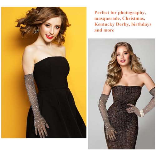 Lange Net Handschoenen, Net Handschoenen, Nacht Net Handschoenen, Lange Opera Handschoenen voor Vrouwen, Visnet Handschoenen voor Kostuum Feesten, Bruiloften, Cosplay 4