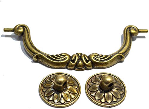 4Stuks Antieke koperen messing Vintage ronde pull Swing Ring Keuken Badkamer Bedroom Cupboard Deur Knobs Lade Meubels 5