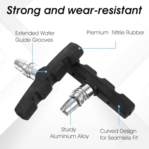 4 stuks V Remkussens, 70mm Fietsremkussens, Symmetrisch Remkussens Fiets, Remkussens Fietsenset, Remschoenen Fiets voor Mountainbikes en City Bikes, Fietsonderdelen 3