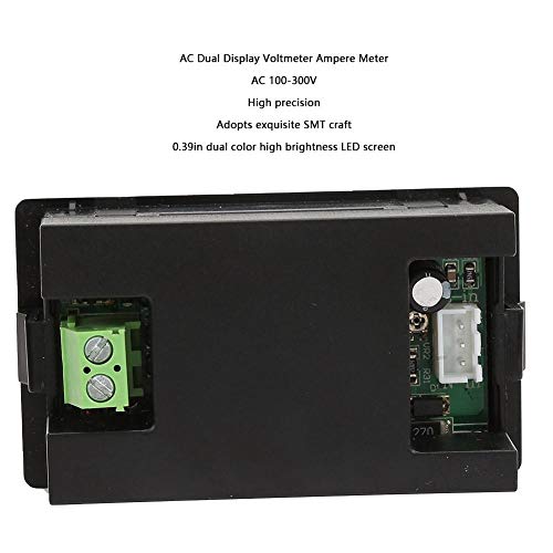 2 in 1 wisselstroomvoltmeter, digitale multimeter AC 100~300V voltmeter 0-50A Ammeter Ammeter LED Digital Display (roodblauw) 4