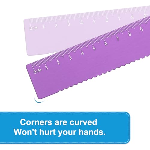 Triangle Liniaal Protractor Vierkante en Liniaal set, 4 st Aluminium Legering Liniaal, Metaal tekenset, Geometrische Protractor voor klaslokaal, Leraar (Paars, 21 cm) 4