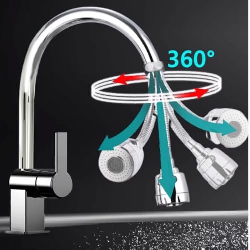 30% tot 70% waterbesparende draaibare kraanluchter Diffuser 360° Uitlaat voor keuken met ABS materiaal, Ideaal voor wasbakken, Faucet Nozzle 5
