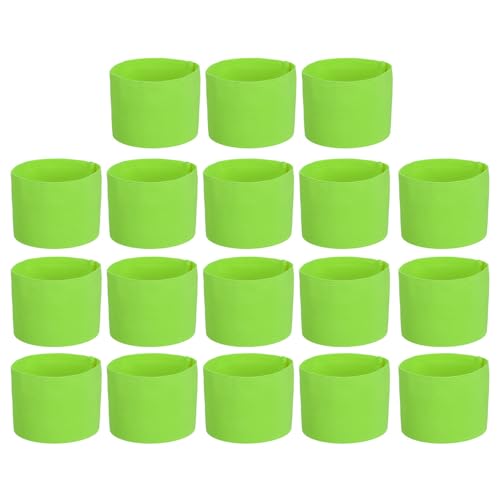 Voetbal Captain Armband, 18Stuks Captain Armbanden voor Voetbal Elastische Captain Arm Band Sport Captain Armbanden voor de jeugd Volwassen Voetbal Team Training Fluorescent Green