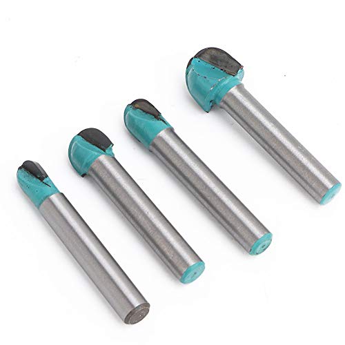 Ronde Milling Cutter, 4st 6mm Ronde Shank Wood Working Milling Cutter bit Houtbewerking Core Box Router Bit Set 3