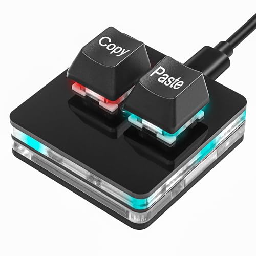 USB Mini 2 sleutels Kopieer en plak toetsenbord, OSU-toetsenbord, Hot Swap, One-handed Mechanical Gaming Keyboard met USB-kabel voor Rhythm Games