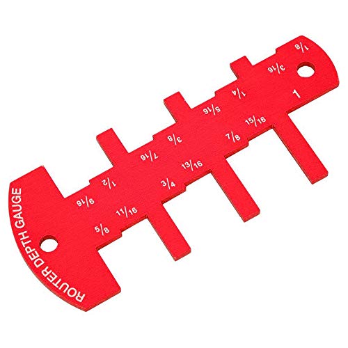 Tafelzaag Diepte Hoogte Meter, Aluminium Alloy Router Diepte Sounder, Meethoogte Limit Tools, Rood 3