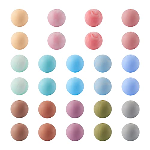 140 st. Kleurrijke Siliconen kralen Ronde Loose Spacer Rubber Kralen tellen Sorteren kralen voor DIY ketting Keychains sieraden maken gat: 1.4mm
