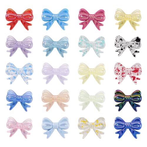 Acryl Bow Kralen, Cute Bowknot Cabochon Bedels Kralen Diverse ambachten Kralen Bulk voor armband ketting oorbellen sieraden maken
