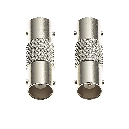 Vrouwelijke BNC Socket Vrouwelijke BNC Socket Adapter, 50 Ohm Zink Legering Body, Vrouw naar Vrouwelijke Aansluiting voor CCTV, Pak van 2 3