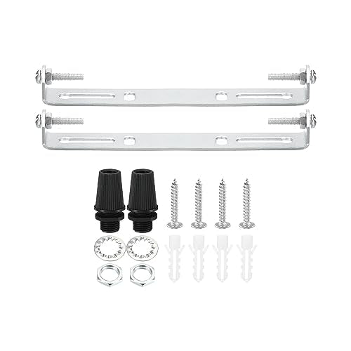120mm montagebeugel plafondlamp, 2 set lichtarmaturen montage houder stalen plaat cross bar voor suspensies wandlamp, met schroeven wasmachine moer kit