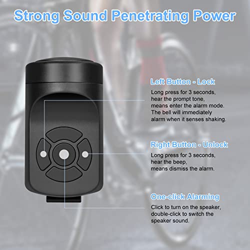 Elektrische fietsbel, waterdichte IPX4 elektronische fietsbel, 22.2-31,8 mm voor fietsen, Scooters, MTB, BMX 3