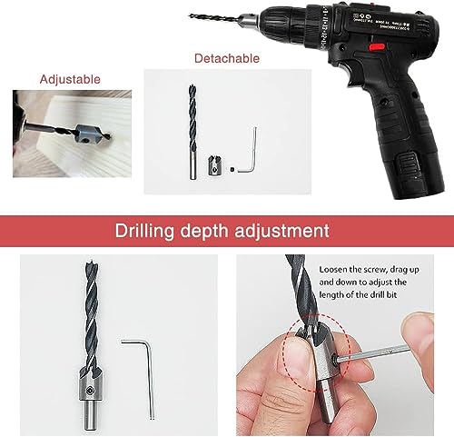 7PC Houtbewerking Chamfering Countersunk Head Countersunk Schroef Boor Hole Opener Reaming Drill Five-Blade Chamfering Apparaat met Hex Wrench 3