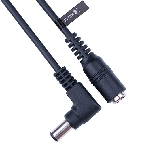DC Power Extension Kabel rechtse hoek 2.5mm/5.5mm Male to Female Connector 1m/3.3ft Connector CCTV Power Cord Adapter Compatibel met CCTV Security Camera, IP Camera, DVR Standalone, LED, Monitors
