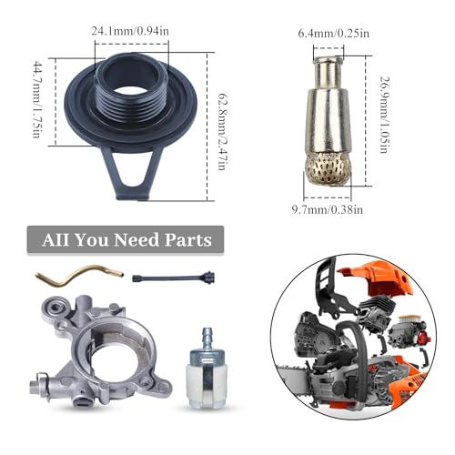 Oliepomp Worm Gear Olie slang lijn Filter Kit voor Husqvarna 365 371 372 XP 372XP 362 kettingzaag Vervangingsonderdelen