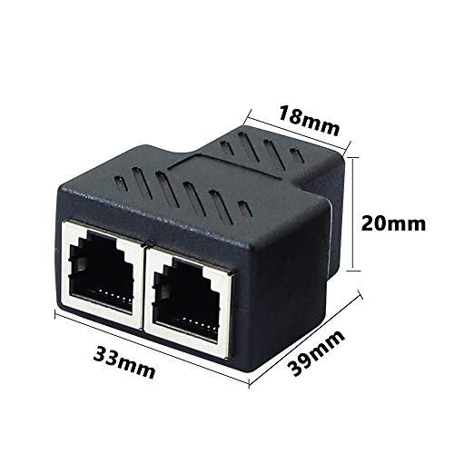 Telefoon Jack Splitter RJ11 Vrouw tot 2 Vrouw 6P6C Telefoon Inline Coupler telefoon uitbreiding adapter voor vaste fax machine (1 tot 2) 3
