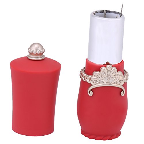 Pin Pillow Lipstick Shaped Pin kussen draagbare naald Pinkussens Naaipin houder met naalden voor hand DIY Craft (Rood)