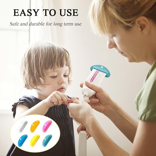 6Stuks Tandpasta Tube Pinch, Plastic Tandpasta Clips Handige Tube Squeegee D-Shape Cosmetic Cream Tube Squeege Tandpasta Dispenser voor tandpasta Handcrème Cosmetics (6 kleuren) 4