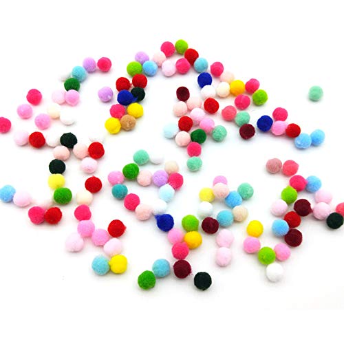 Pompoms Set - 2000 Stukjes, 10mm, Fluffy pluche ballen voor ambachten en DIY creatieve ambachten 4