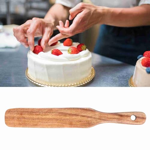 Spatula, houten kookgerei Houten lepels voor koken met teakhout Materiaal 10 X 1,5 inch voor huishoudelijke keukengerei