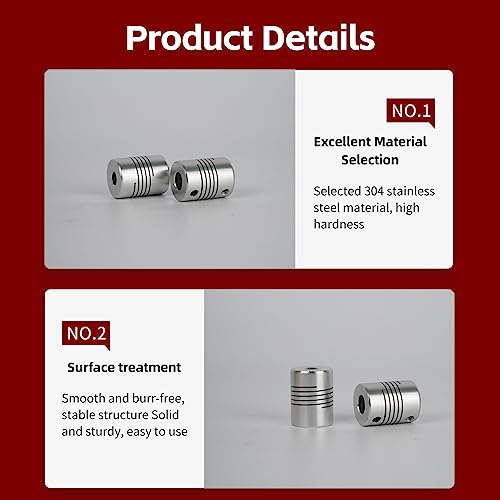 6 x 8mm flexibele klem Jaw Axle, koppeling CNC Stapper Motor Clutch Router