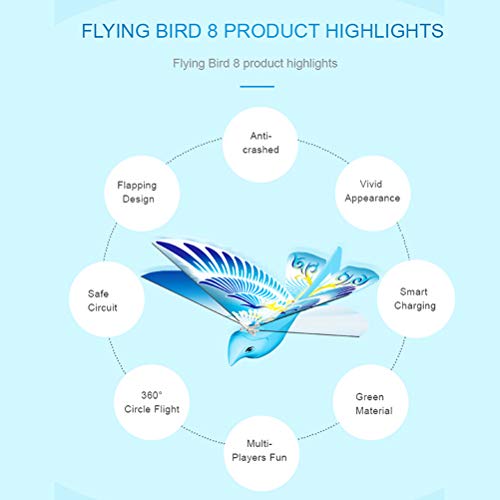 Mini Drone Bird Shape, elektronische afstandsbediening vogelspeelgoed met LED-verlichting, afstandsbediening vliegtuigen geschenken voor kinderen beginners 3
