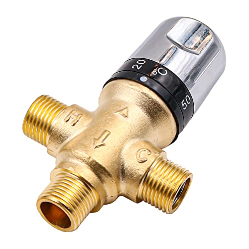 Zee Warmwater Tank Thermostatische Douche Cartridge Mixer Tap Messing Pijp Thermostaat Faucet Water Temperatuurregeling Mixer Tap 5