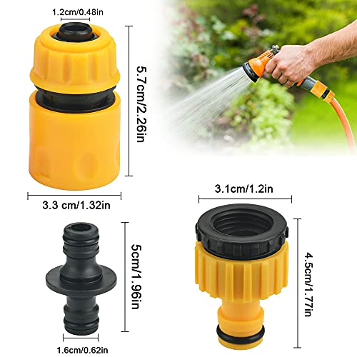 20 st tuin slang connector set,10 slang eind connector5 dubbele mannelijke slang connector extender, 5st 2 in-1 kunststof tuin slang kraan connector draadkraan adapter voor