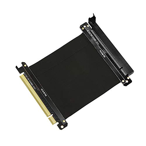 PCI Express 16x Flexibele Kaart, PCI-E 3.0 Hoge snelheid GPU Riser Kabel Straight Connector Compatibel met GTX RTX Series, Radeon Series Graphics Card (100mm)
