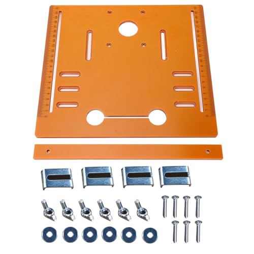 Universele snijmachine Base Plate Kit 28x25cm Houtbewerking Circular Saw Guide Bodemplaat 5mm Dikte