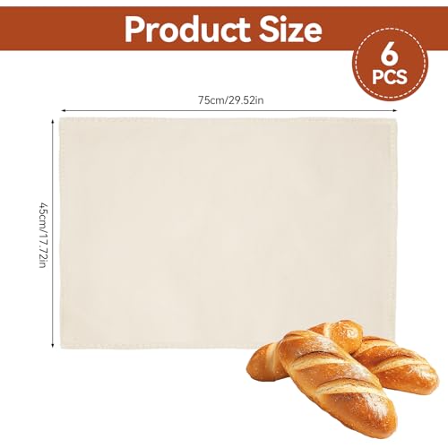 Baklinnen deegdoek linnendoek (6 stuks)