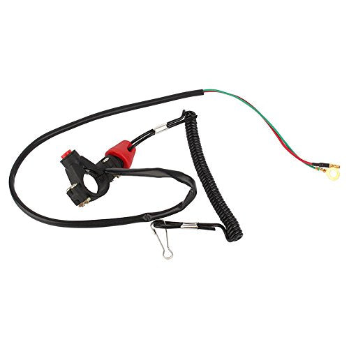 Universele Boot Outboard Stop Switch Veiligheid Tether Lanyard 12V 2-banden Motorfiets Motor Aan Uitschakelaar ATV Quad Dirt Bike Handlebar Mount Tether Automotive Switches, Kleur: wit 4