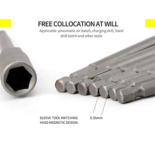 1Pcs Nut Driver Socket 80MM Lengte 1/4" Hex Shank Bit Socket Nut Setter voor boren, Nut Driver en Impact Socket Adapter(8mm) 4