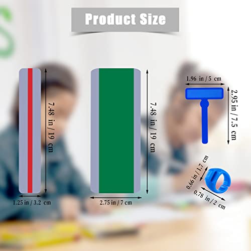 18 Piece begeleid lezen Strips Hulpmiddel Set, Finger Tracker Marker Strips Gekleurde Overlay Strips Lezen Strips Dyslexie voor studenten Kinderen om te helpen lezen