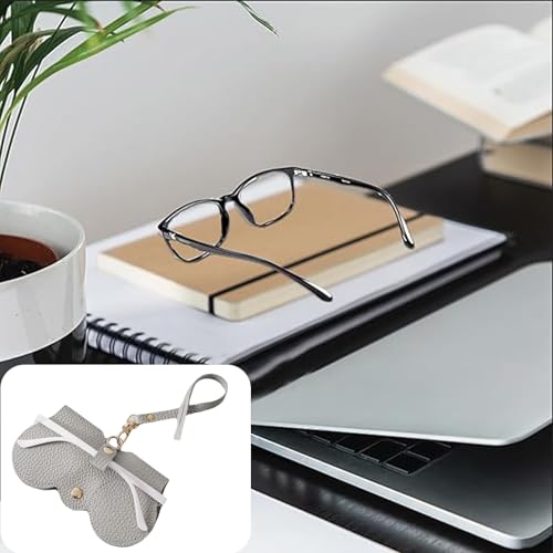 6 stuks glazen Case, Draagbare glazen Case Bag, Fashion Sunglasses Case, Leather Sunglasses Bag, Om uw bril mee uit te nemen, Zwart, bruin, oranje, grijs, khaki, malachite groen 5