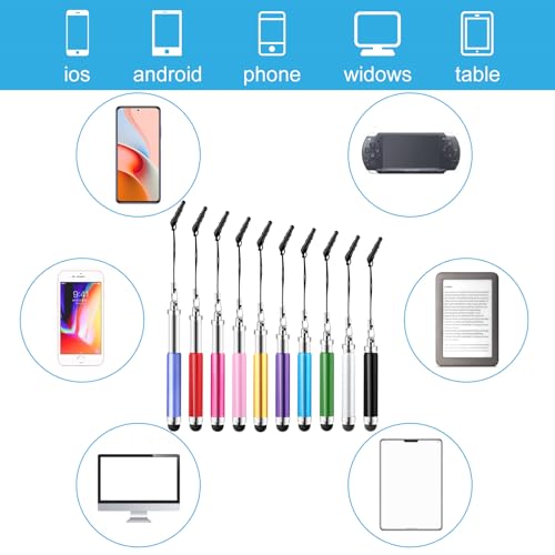Verpakking van 10 Mini Stylus Pen, High-Precision Touch Screen Stylus Pens, Short Stylus Pen Sets voor alle smartphones, mobiele telefoons, tabletten, Universal Touch Screen Devices 4