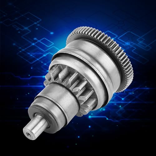 v starter bendix + starter motor vrijwiel, Starter Gear Clutch Assemblage voor GY6 49ccm 50ccm 139QMB Scooter Moped ATV Replacement Accessoire, zilveren toon 5