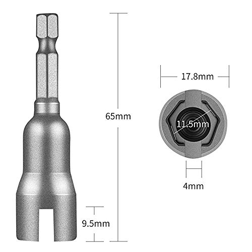 Power Wing Nuts, Slotted Wing Nuts, Drill, Spanner Wrench, Gereedschap, 6,35mm Hex Shank, Boorbit voor plaatnoten, schroeven, haakschroeven (verpakking van 2)