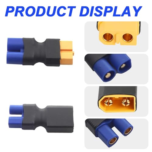 XT60 naar EC3 Adapter, EC3 Plug naar XT60 Bus en EC3 Bus naar XT60 Plug voor RC FPV Drone Car Lipo NiMH Charger ESC (4PCS) 5