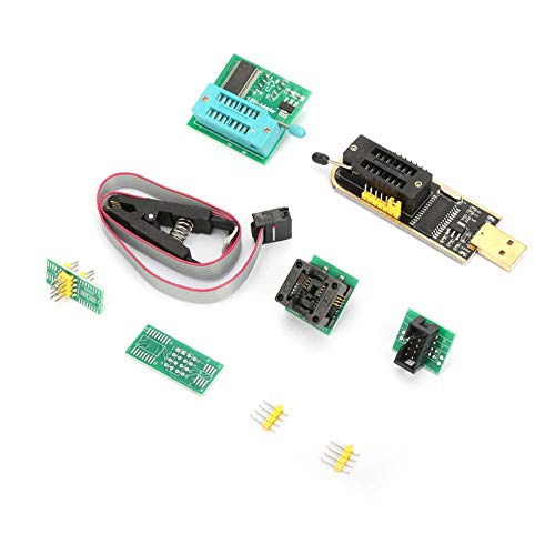 CH341A USB Programmeur + SOP8 Test Clip + 1.8V Adapter + SOP8 to DIP8 Converter Module voor Chip van 24 en 25 Series FLASH 3
