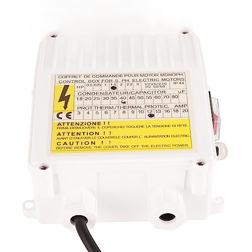 Huishoudelijke pomp controle doos onderdompelbare pomp Zuig Diepe bron pomp controller Bulit in thermische bescherming Circuit Breaker (1100W EU-plug 220V)