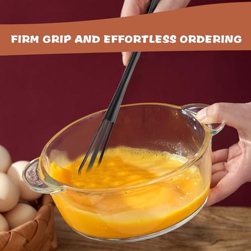 Multifunctionele Mini Whisk, 2 stuks Small 2-in-1 Whisk Utensil Mini Sugar Lepel Small Mixing Ballon Whisk Wisking Tool Set voor het mengen van Whips Ingrediënten Mixing Sausen 3