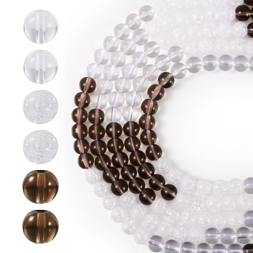 Transparante Glazen Kralen 5 Strands 8mm Cracking Glass Ronde Kralen Crystal Glas Losse Kralen voor DIY ambachten armbanden Sieraden maken