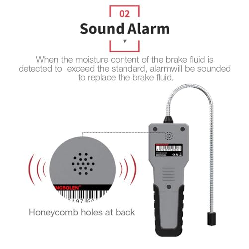 Remvloeistoftester met verlichting Alarmfunctie Remvloeistof Kenmerkend voor Auto Motorfietsen Vrachtwagens Etc-ondersteuning DOT3 DOT4 DOT5.1 5