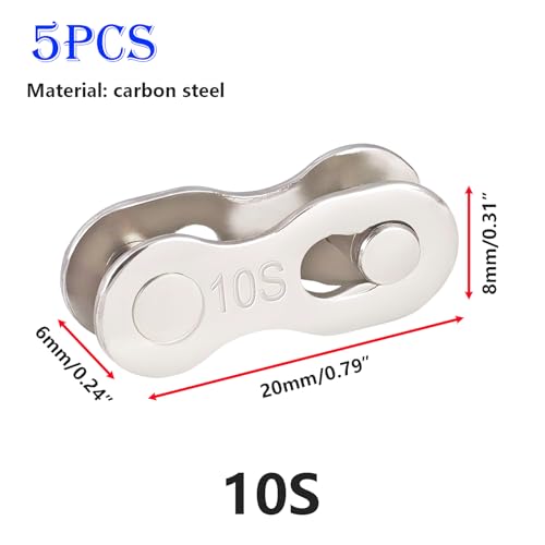 5 paar fietskettingconnectoren, fietskettingconnectoren, fietskettinglinks, 10 snelheid