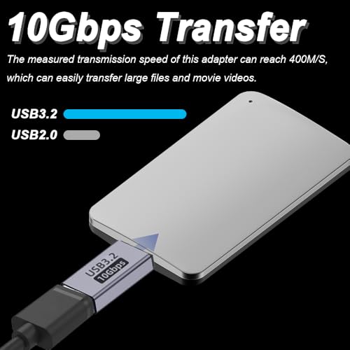 Micro B naar USB 3.0-adapter met Micro B naar Type-C-adapter, Micro B mannelijk naar USB/Type-C USB3.0-gegevensoverdrachtadapter voor computer(4 stuks) 4
